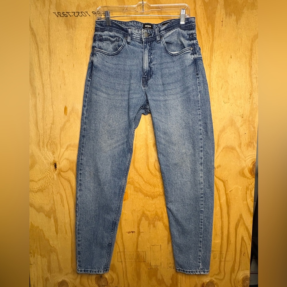 Cotton On Mens Tapered Jeans Size 30 Light Wash Slim Fit Denim